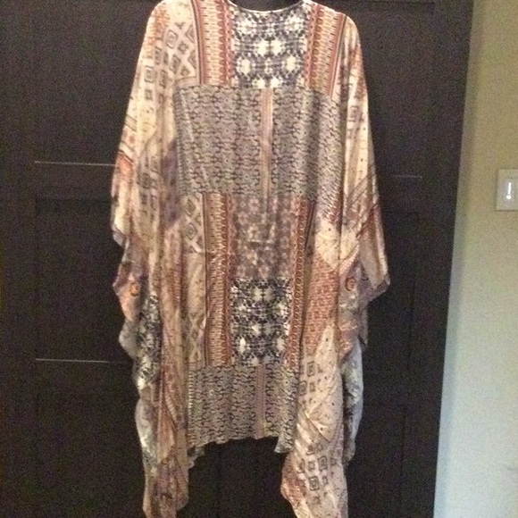 NWT easel Purple, Pink &. Rust Kimono - Picture 4 of 6